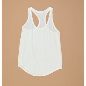 Lululemon White Racerback Athletic Tank Top